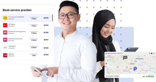 Compare and choose the best delivery service in Malaysia within a few seconds.