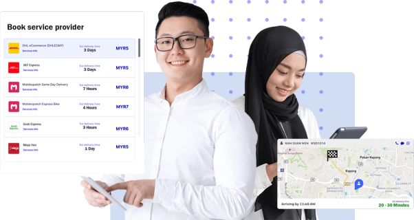 Compare and choose the best delivery service in Malaysia within a few seconds.