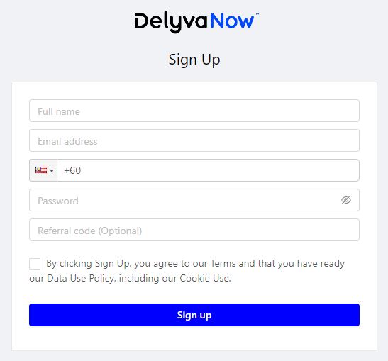 Sign Up for DelyvaNow to book Same Day Delivery Service in Malaysia