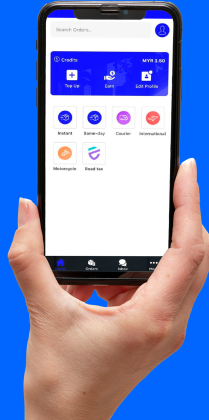 Delyva aplikasi mobile,  gunakan Delyva untuk tempah syarikat perkhidmatan penghantaran dan kurier terbaik dan terpantas